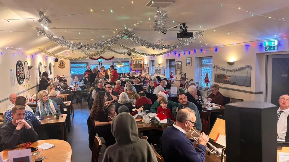Community gathering in the function room