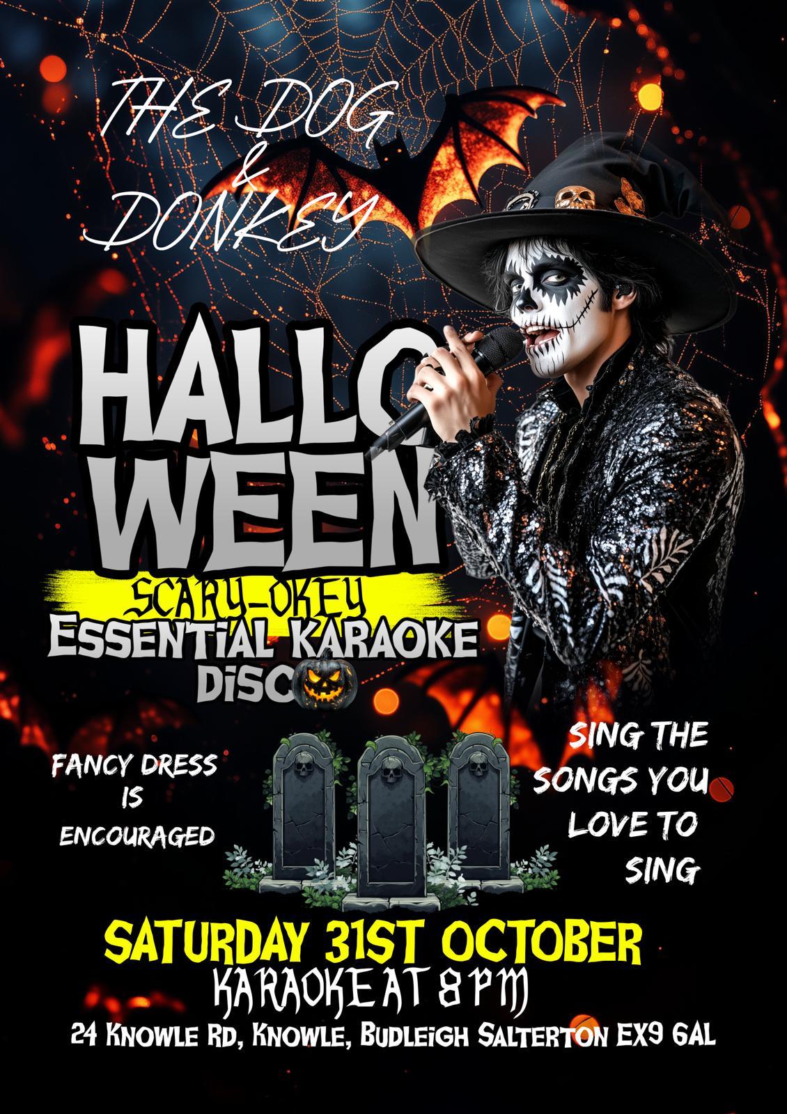 Halloween Karaoke flyer with Essential Karaoke Disco